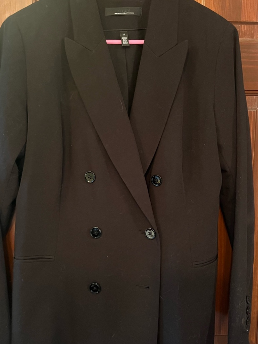White House Black Market Double-Breasted Black Blazer